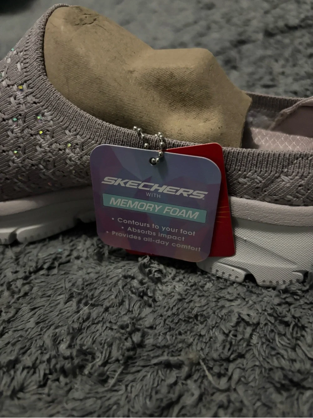 Skechers Box with Lavender-Purple and White Accents